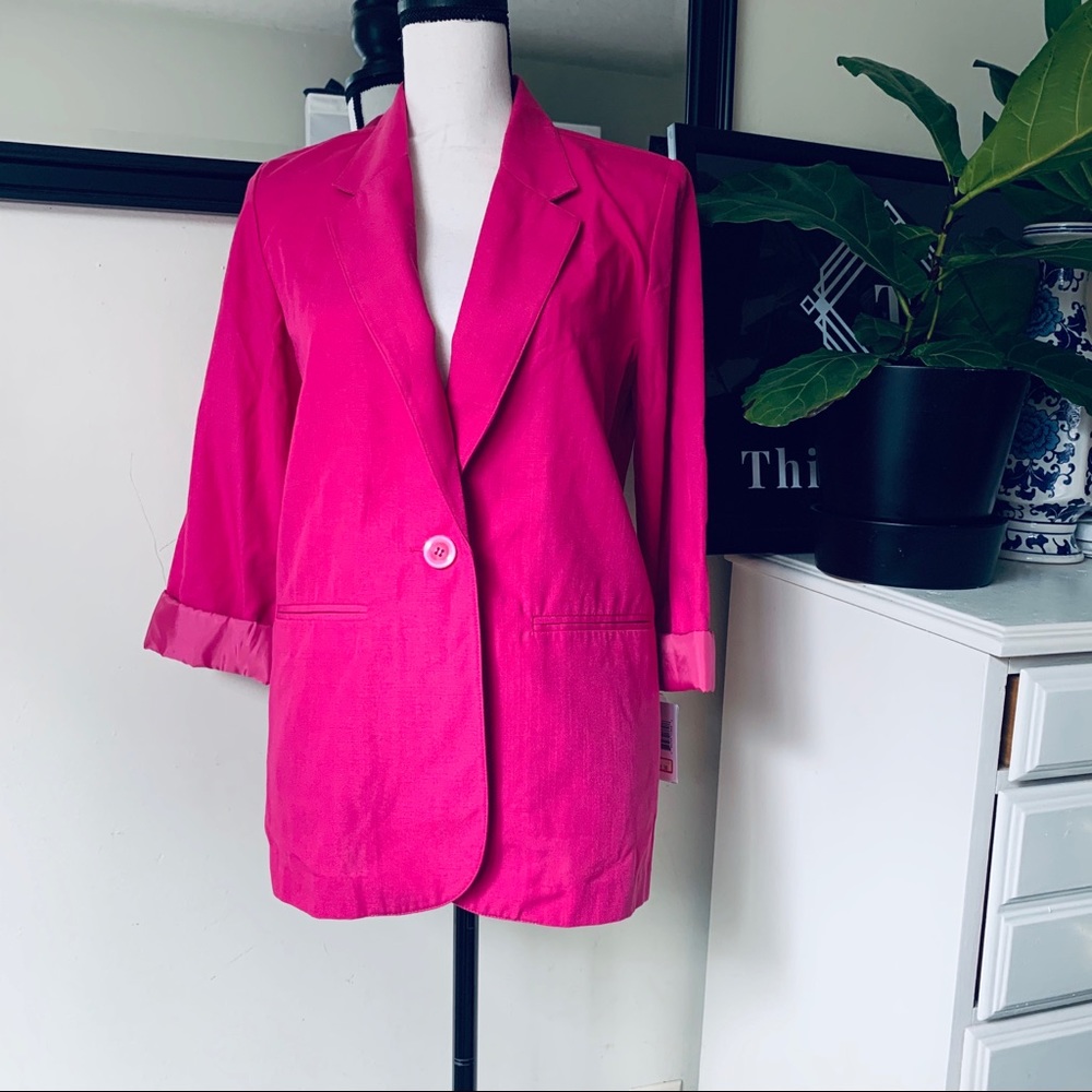 NWT Sag Harbor Lightweight Pink Blazer